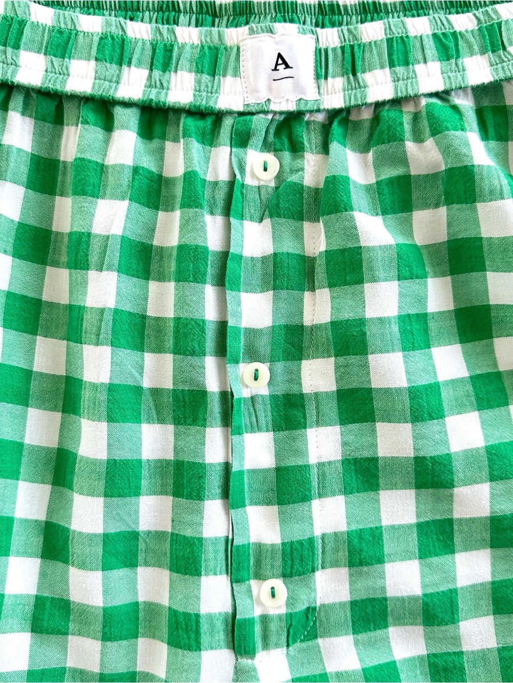 The Wren Boxer Pants by Anthropologie in  Green Gingham | XL | GUC - Picture 10 of 13